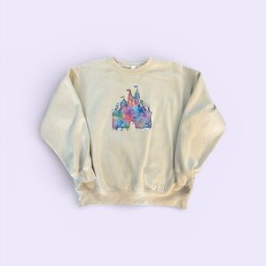 Women's Beige Graphic Crewneck Sweatshirt